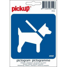 PICTOGRAM 10 X 10 CM HONDEN AAN DE LIJN