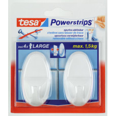 TESA POWERSTRIPS LARGE OVAAL WIT
