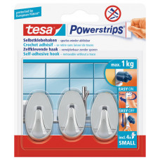 TESA POWERSTRIPS SMALL OVAAL CHROOM