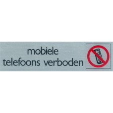 ROUTE ALULOOK 165X44 MM MOBIELE TELEFOON VERBODEN