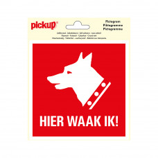 PICTOGRAM VINYL 15X15CM HIER WAAK IK !