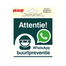 PICTOGRAM VINYL 15X15CM WHATSAPP BUURTPREVENTIE