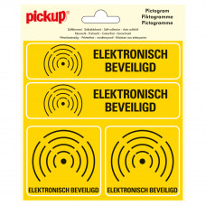 PICTOGRAM VINYL 15X15CM 4 OP 1 ELECTRONISCH BEVEILIGD