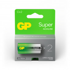 GP BATTERIJ C ALKALINE SUPER 1,5V 2 ST