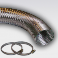 ALUMINIUMSLANG Ø 100MM X 1,5 M (INCL. 2 SLANGKLEMMEN)