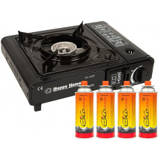 KOOKTOESTEL 2200W DRAAGBAAR IN KOFFER + 4 PATRONEN