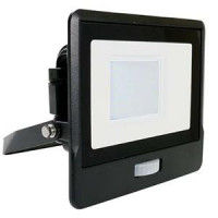 V-TAC LED BOUWLAMP 30W 3000K ZWART MET SENSOR + KABELINVOER ZWART