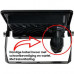 V-TAC LED BOUWLAMP 30W 6500K ZWART + KABELINVOER