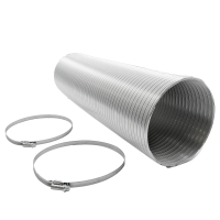 AFVOERSLANG FLEXIBEL ALUMINIUM 150MM 2.5M AFVOERSLANG FLEXIBEL ALUMINIUM 150MM 2.5M