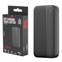 POWERBANK 20.000MA ZWART USB + USB-C 20W QC