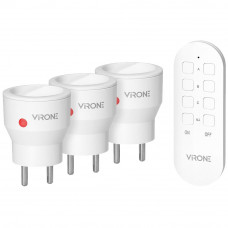 BASISSET DRAADLOOS SCHAKELEN 3X MINI ONTVANGERS+AB WIT