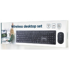 DRAADLOZE DESKTOP SET ZWART TOETSENBORD EN MUIS